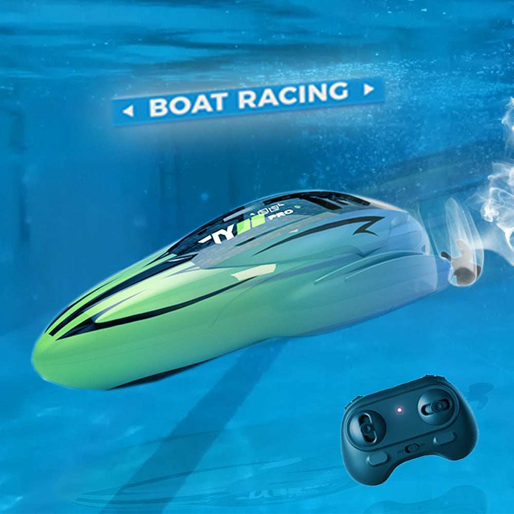 RC racing speedboat with rechargeable battery for kids